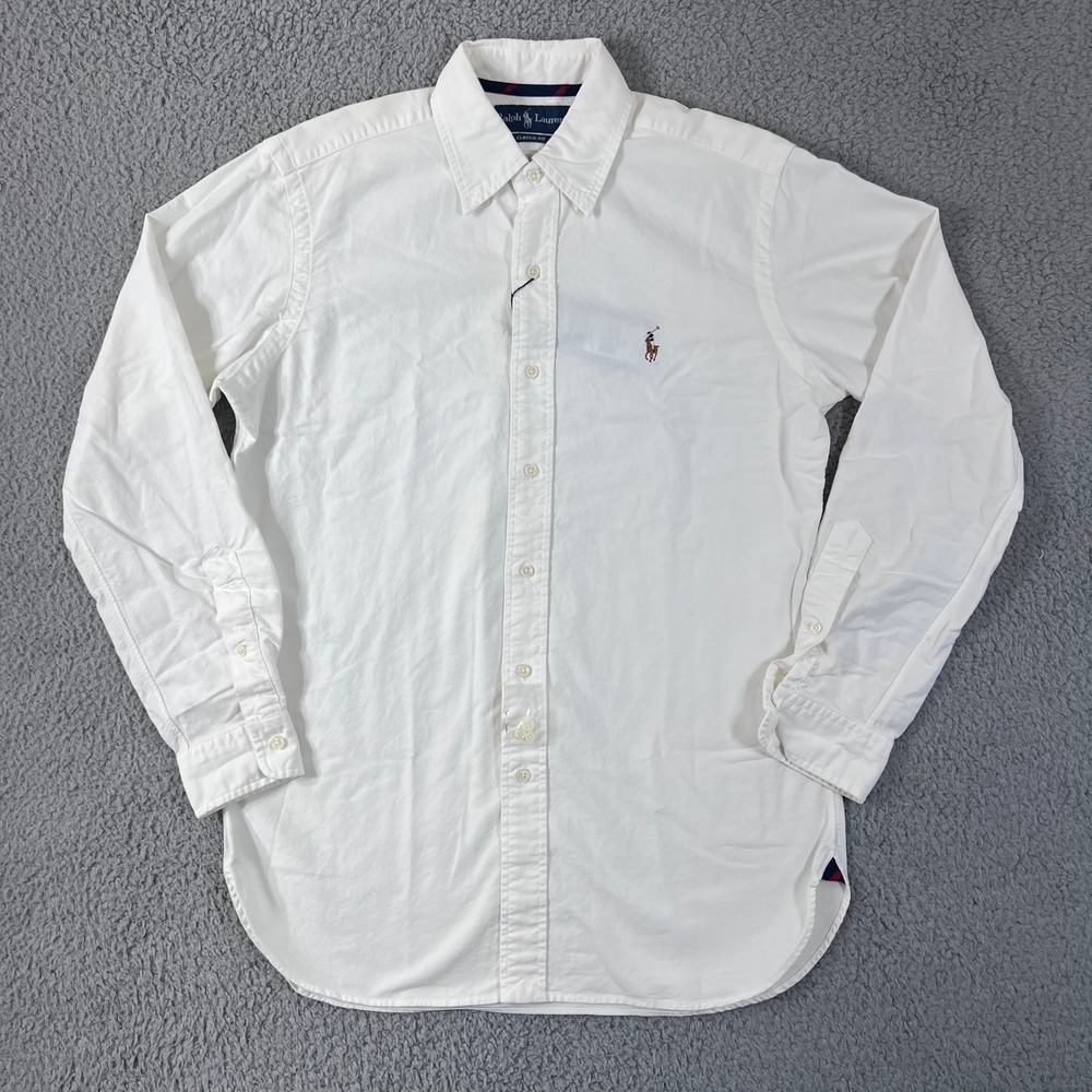 Ralph Lauren Oxford Shirt Mens S White Classic Fit Button Down Long Sleeve